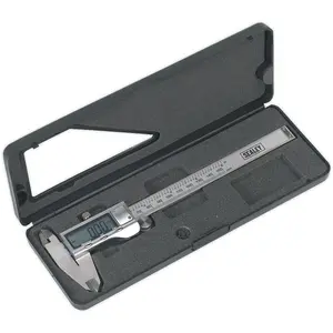 150mm Digital Vernier Calipers - Hardened & Tempered - LCD Display - Case