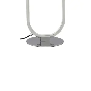 GoodHome Papua Oval Chrome Integrated LED Table light