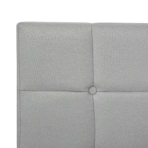 Fabric EU Double Divan Bed Grey ADMIRAL