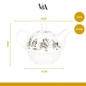 Victoria And Albert Alice In Wonderland Tea for One Teapot