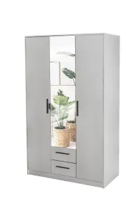 swindon White 3 door 2 drawer Wardrobe 120cm