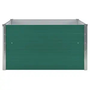 Berkfield Raised Garden Bed 100x100x45 cm Galvanised Steel Green