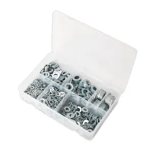 Sealey Flat Washer Assortment 1070 Pieces M5-M16 Form A Metric DIN 125 AB055WA