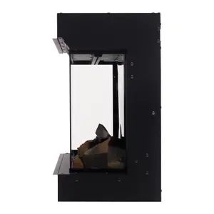 3-Sided Smart Fires Black Electric Fireplace Freestanding or Inset Fireplace, 50in