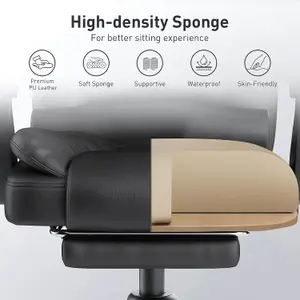 Executive Office Chair with Footrest,Computer Chair with Tilt Function for Home Office Working