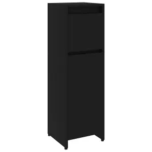 Berkfield Bathroom Cabinet Black 30x30x95 cm Engineered Wood