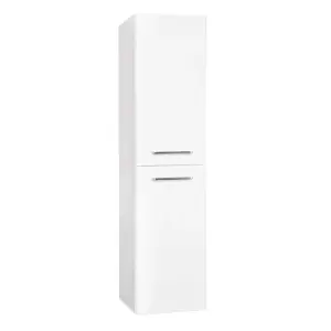 Bathroom Madison Wall Mounted Side Unit - White Gloss