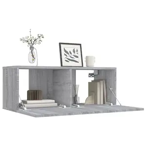 Berkfield TV Cabinet Grey Sonoma 80x30x30 cm Engineered Wood