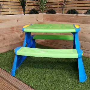 48cm Kids Outdoor Garden Patio Plastic Picnic Table and Bench