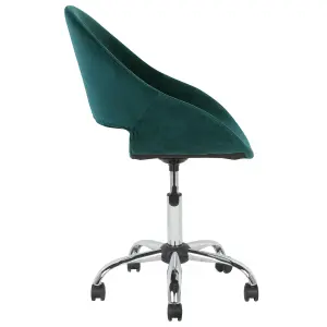 Desk Chair Velvet Emerald Green SELMA