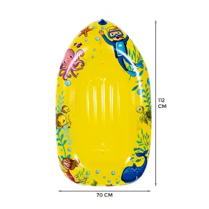 Jilong Inflatable Lilo Float Yellow Children Kids Sea Life Pool Water Floating