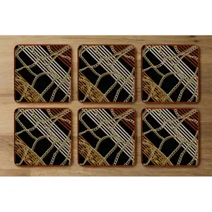 Square 6 Piece Coaster Set (Set of 6)