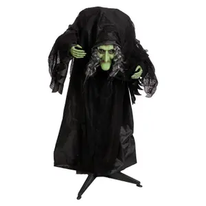 Halloween Animated Witch Decoration Halloween Party, Trick or Treat 36inch Black