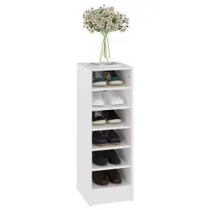 Berkfield Shoe Cabinet White 31.5x35x90 cm Engineered Wood