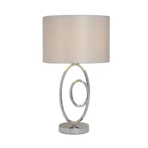 Inlight Hercule Spiral Polished Silver effect Table lamp