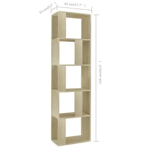 Berkfield Book Cabinet/Room Divider Sonoma Oak 45x24x159 cm Engineered Wood