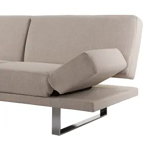 Beliani Scandinavian Sofa Bed YORK Beige