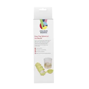 Colourworks Sphere Ice Cube Moulds in Gift Box, LFGB-Grade Silicone - Green