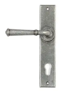 From The Anvil Pewter Regency Lever Espag. Lock Set