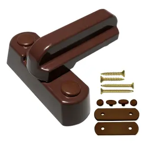 Schlosser Technik Sash Jammer Window Lock (2 Pack) - Chocolate Brown