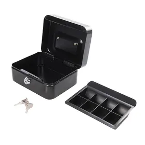 Silverline Metal Cash & Valuables Box Keyed - 165 x 128 x 80mm