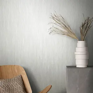 Galerie Air Collection Grey Slub Effect Textured  Wallpaper Roll