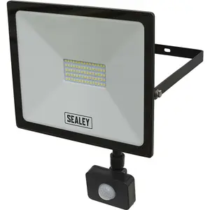 Extra Slim Floodlight with PIR Sensor - 50W SMD LED - IP65 Rated - 4500 Lumens