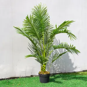 Artificial Plant Fake Palm Tree House Plant in Black Pot 90 cm