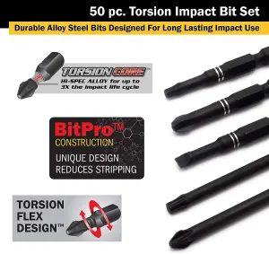 Titan 50Pc Torsion Impact Bit Set