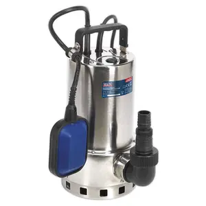 Sealey Submersible Stainless Water Pump Automatic Dirty Water 225L/min 230V WPS225A