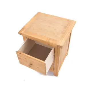 Lugo 2 Drawer Bedside Table Wood Knob