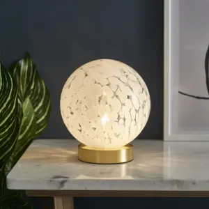 Harbour Studio Lucie Dome Round Satin Gold Table lamp