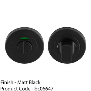 Thumbturn Lock And Release Handle With Indicator Concealed Fix Matt Black