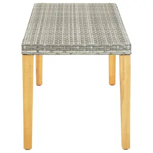 Berkfield Garden Bench 80 cm Poly Rattan Grey