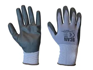 Scan Breathable Microfoam Nitrile Gloves - Medium Size 8 SCAGLONITMFM