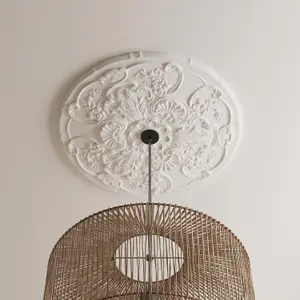 M83 Ceiling Rose - Medallion Lightweight Resin Ornate Decor Traditional Light Chandelier Feature Ceiling Centre 66cm