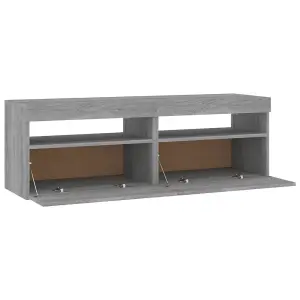 Berkfield TV Cabinets 2 pcs with LED Lights Grey Sonoma 60x35x40 cm