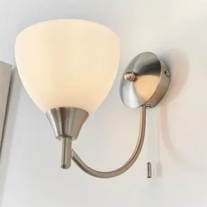 Whitestown Steel Armed Sconce Satin Chrome