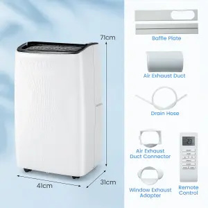 Costway 12000 BTU Portable Air Conditioner Smart WiFi Enabled Home AC Unit