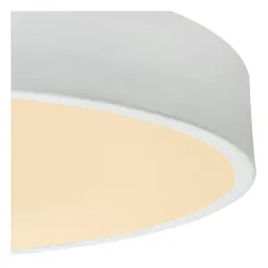 Lucide Unar Modern Flush ceiling light 39,5cm - LED Dim. - 1x24W 2700K - 3 StepDim - White