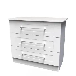 Ripon 3 Drawer Chest in White Ash (Ready Assembled)