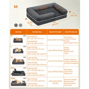 Polyester Pet Bed Dark Grey