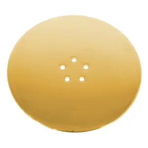 SPARES2GO 110mm Luxury Plug Cover for Shower Trap with 90mm Tray (Brushed Brass)