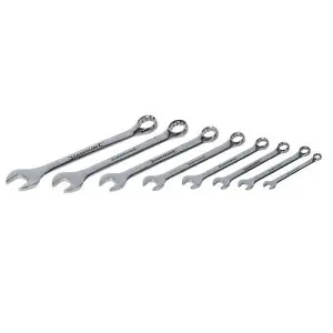 8 Piece Combination Whitworth Spanner Set 1/8" 9/16 Inch Chrome Ratchet Tool