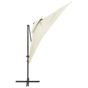 Berkfield Cantilever Umbrella with Double Top Sand 250x250 cm