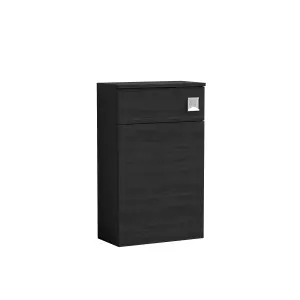 Compact Floor Standing WC Toilet Unit - 500mm - Charcoal Black