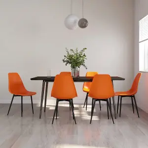 Berkfield Dining Chairs 6 pcs Orange PP