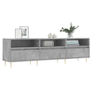 Berkfield TV Cabinet Concrete Grey 150x30x44.5 cm Engineered Wood