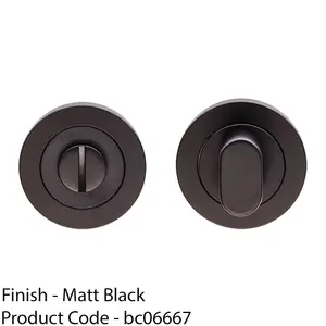 Round Thumbturn Lock and Release With Indicator Matt Black