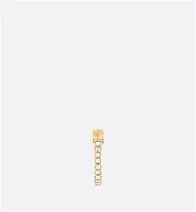 DIOR Diorevolution Ring Gold-Finish Metal And White Crystals - Size L - Women